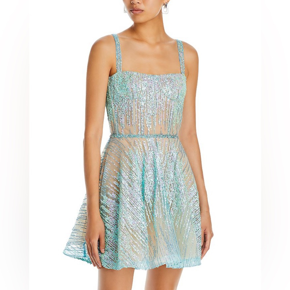 BRONX AND BANCO Blue Mademioselle Sequined Dress